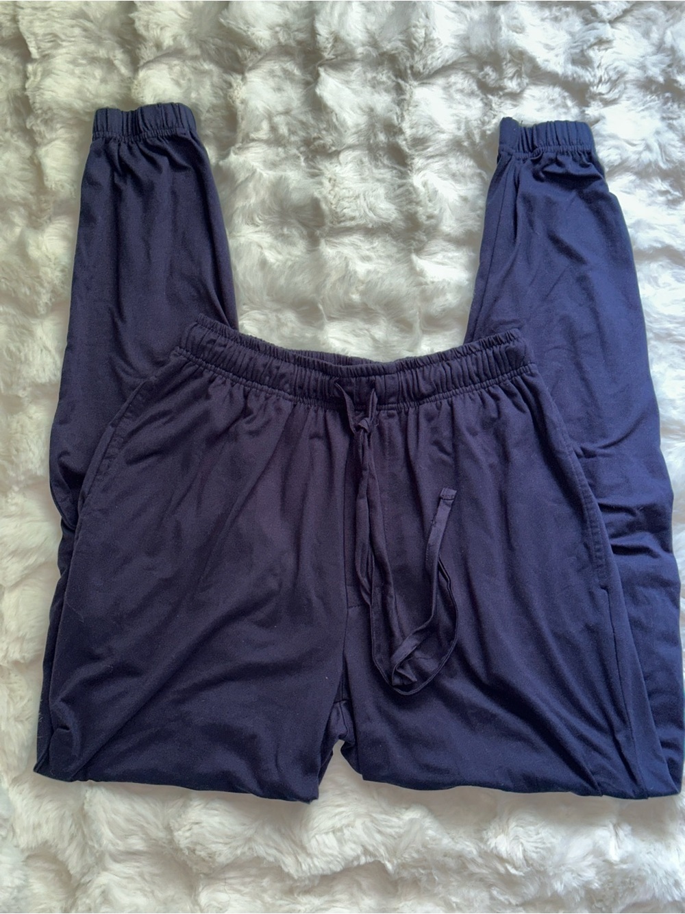 Women's Gym Essential Comfy Bodycon Navy Jogger Pants - Athletic Sweatpants